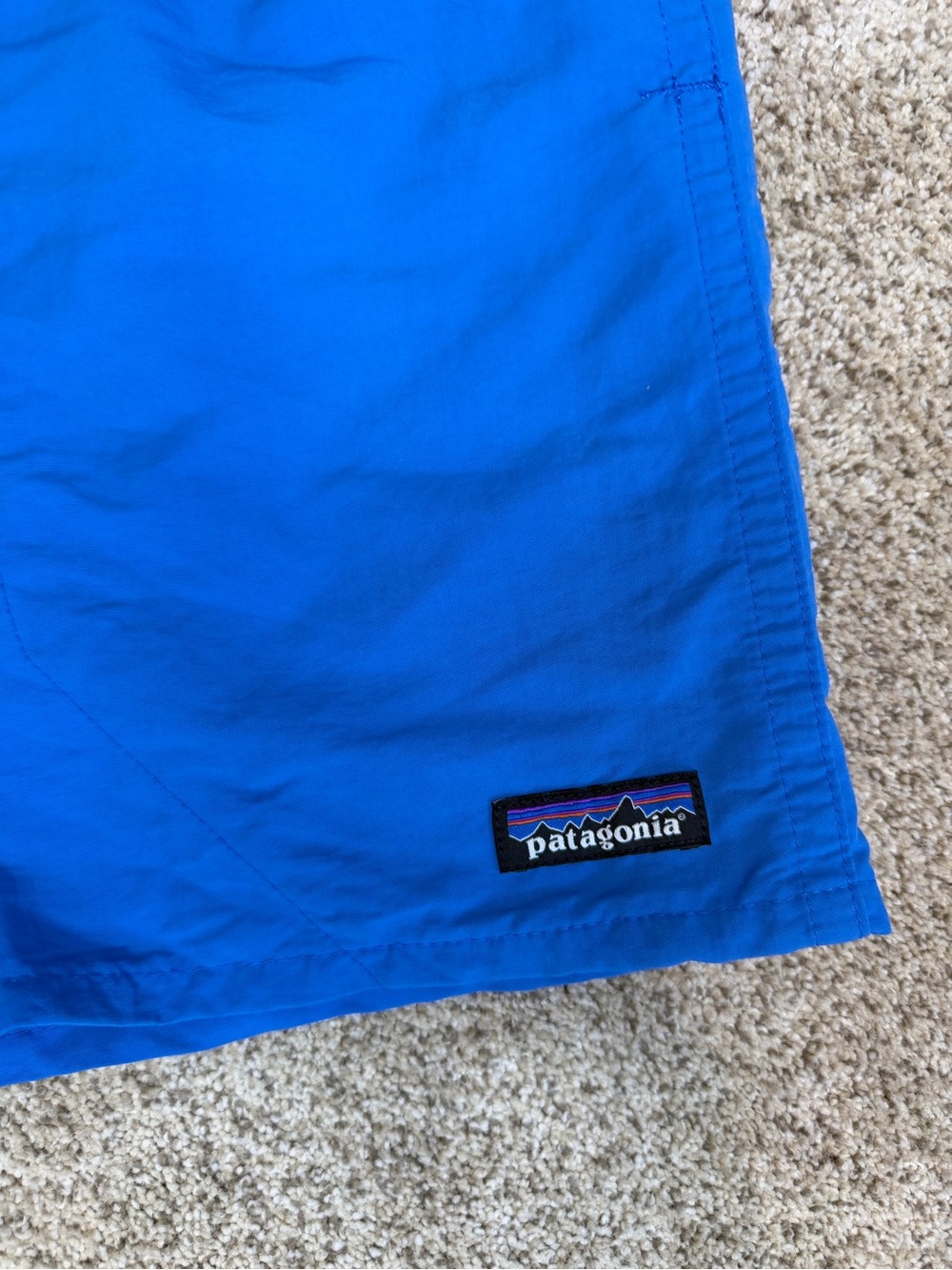 Patagonia Baggies Blue 5” Mesh Lined Shorts Outdoor Hiking Logo - Picture 2 of 8